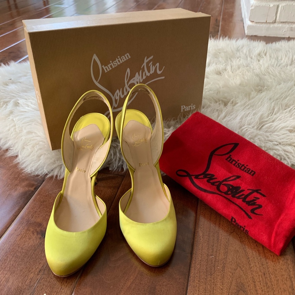 Christian Louboutin Picador Satin Slingback sz 38